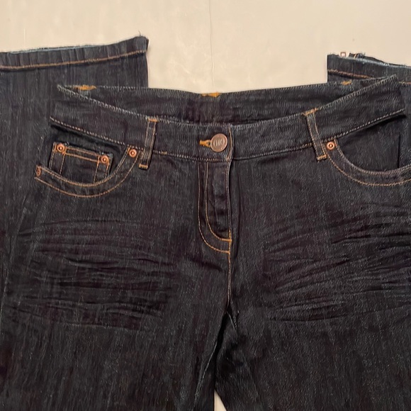 INC 5 pockets jeans, size 4. Dark blue. Zippered hems. Straight legs. - Picture 6 of 15